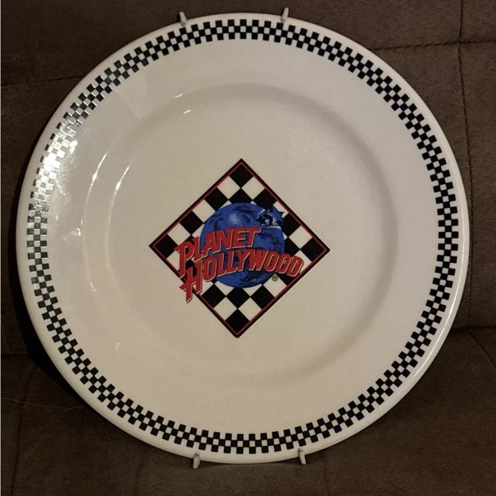 Planet Hollywood White Checkered Plate - RARE